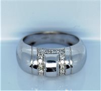 Ring Guerretta Gioielli Woman Anello Diamanti in White Gold Diamante 0.18 Ct B.0.18-17 - B.0.18-17